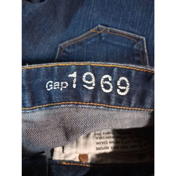 Gap 1969 Jeans Ladies 25 Petite Dark Wash Long and Lean - Picture 5 of 8